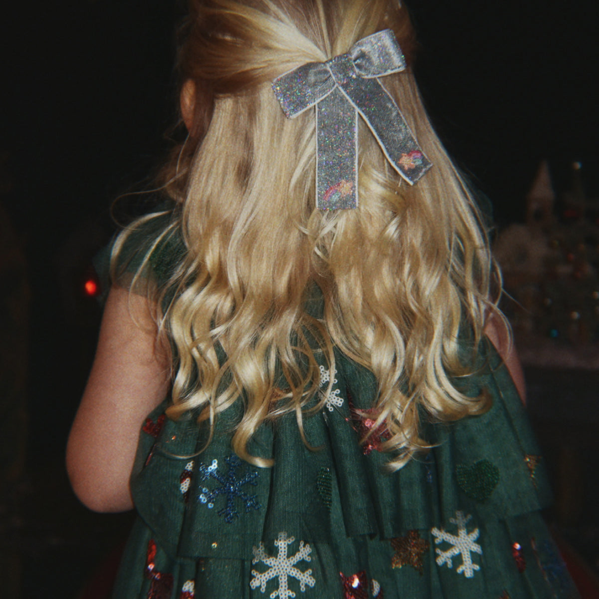 Konges Sløjd Jurk Yvonne Christmas Dress Hunter Green, donkergroene jurk op witte achtergrond