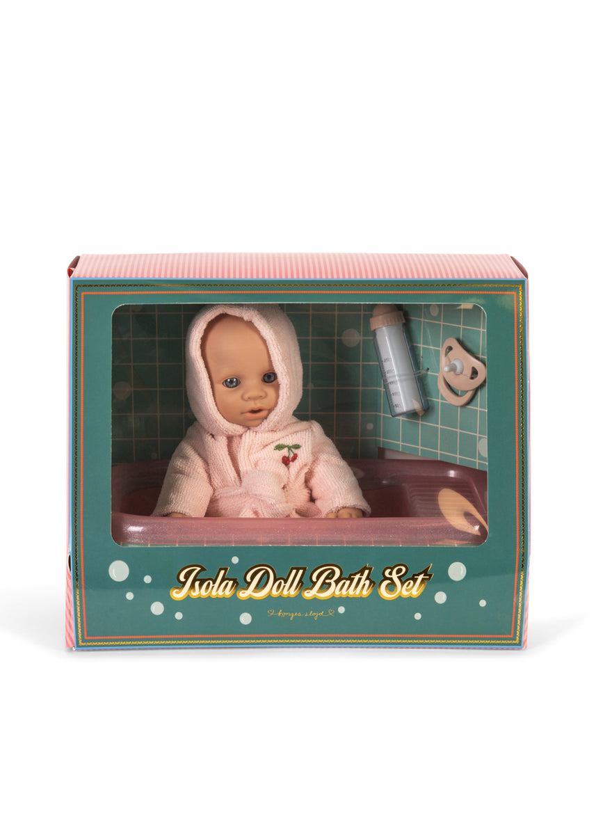 Konges Sløjd Pop Isola Doll Bath Set Cherry, tweede productfoto op witte achtergrond