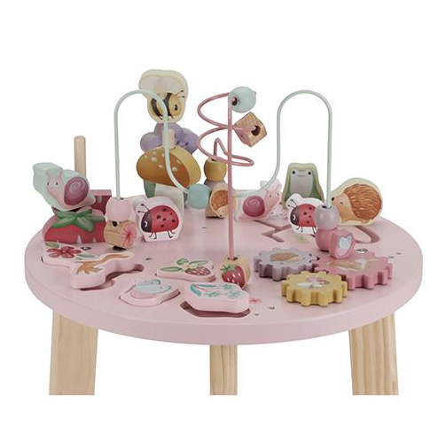 Little Dutch activiteitentafel Fairy Garden, houten tafel met kralenbaan en speelelementen