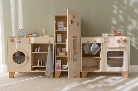 Little Dutch houten speelkeuken, koelkast en wasmachine samen
