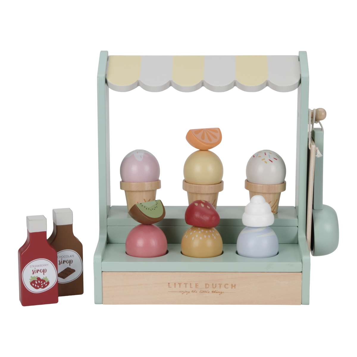 Little Dutch houten ijskraam Ice Cream Shop met ijsjes en sausflesjes