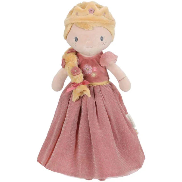 Little Dutch Knuffelpop Prinses Julia, prinsessenpop met blonde vlecht en roze jurk
