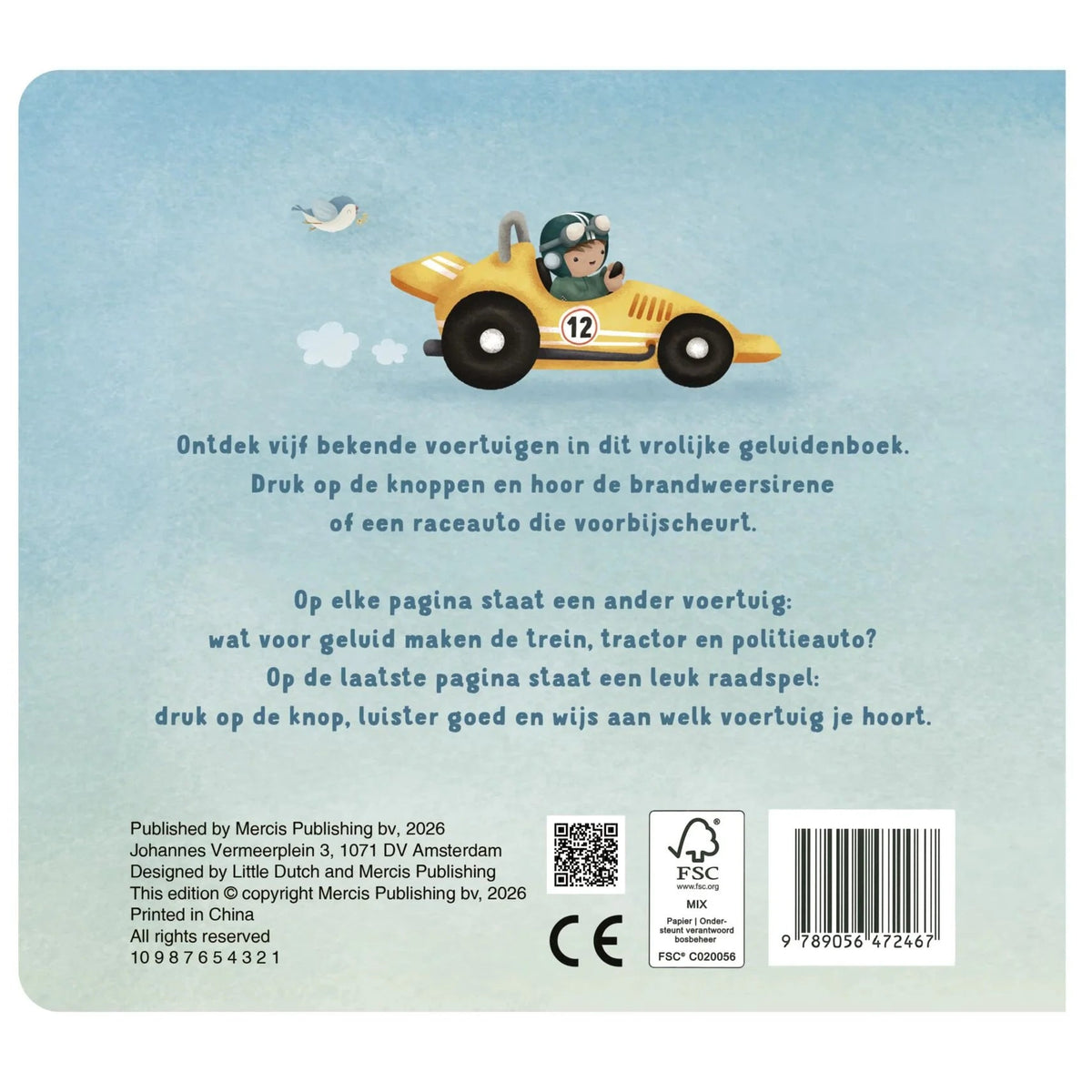 Little Dutch Mijn Geluidenboekje Voertuigen, voorkant