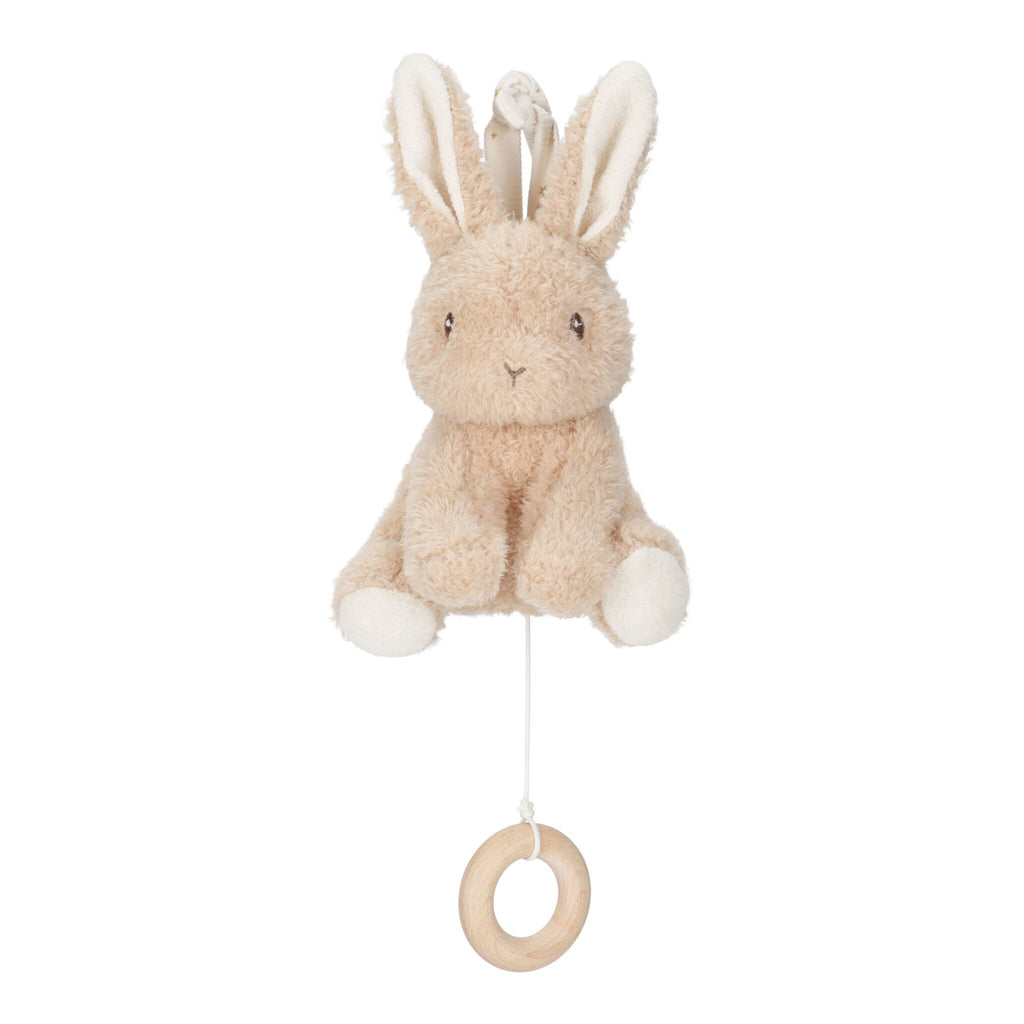 Little Dutch muziekdoosje Baby Bunny, zacht konijntje in beige uit de Newborn Naturals collectie
