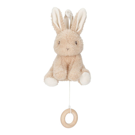 Little Dutch muziekdoosje Baby Bunny, zacht konijntje in beige uit de Newborn Naturals collectie