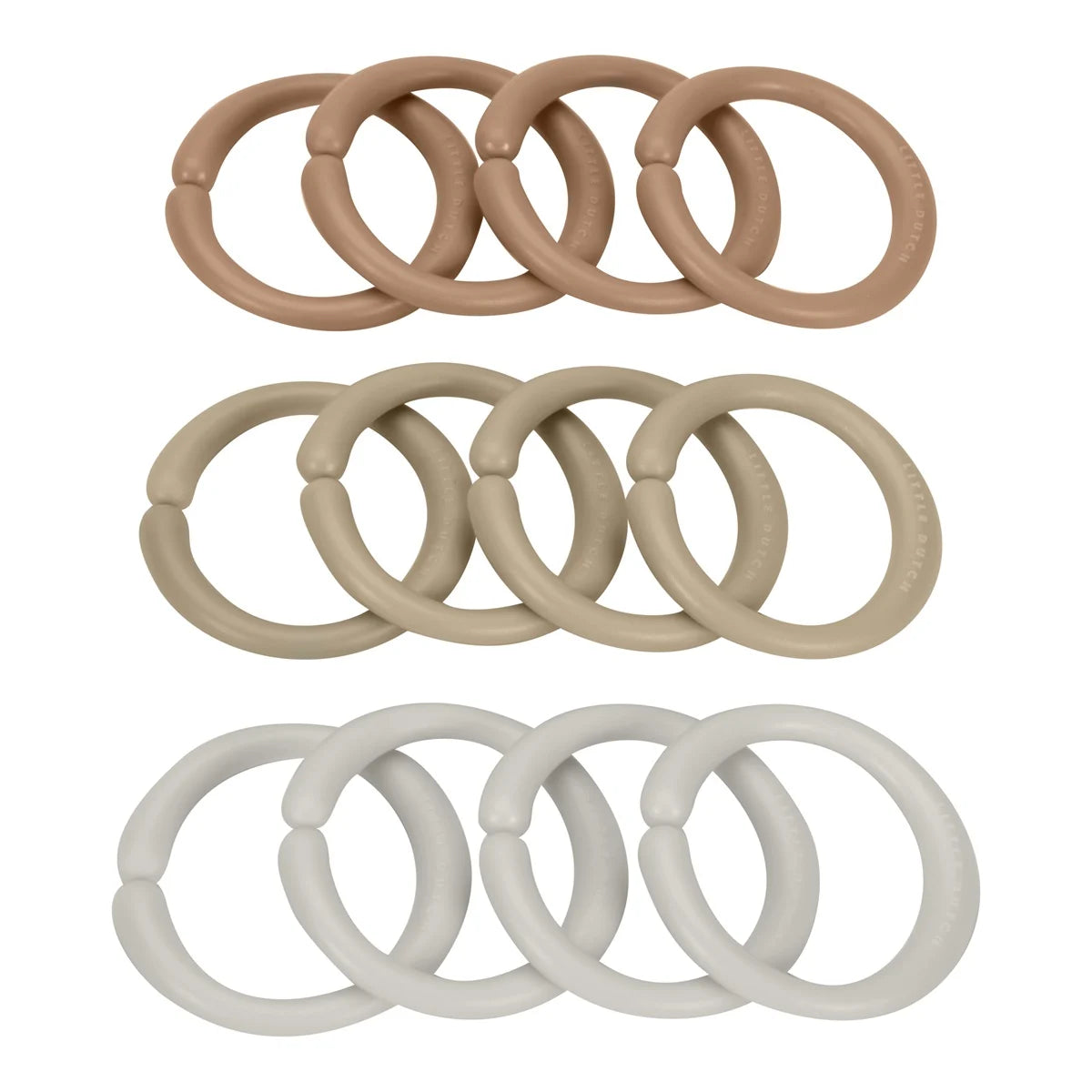 Little Dutch speelgoedringen Little Loops beige, ringen aan elkaar als ketting