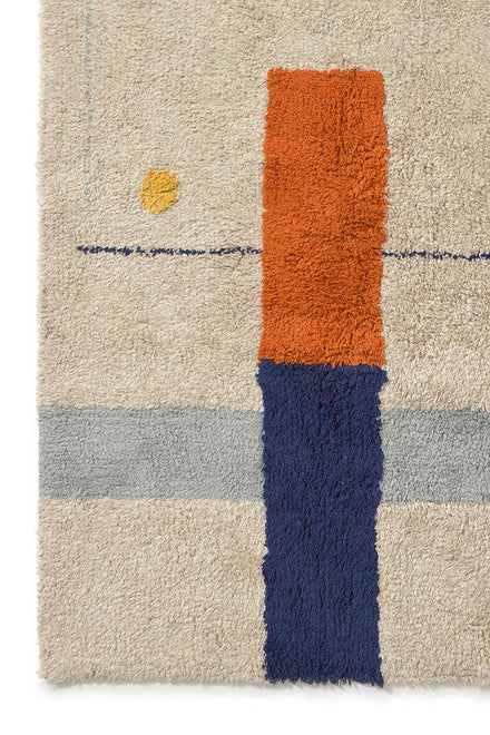 Lorena Canals tapijt Geometrical Shapes als speelhoek op de vloer