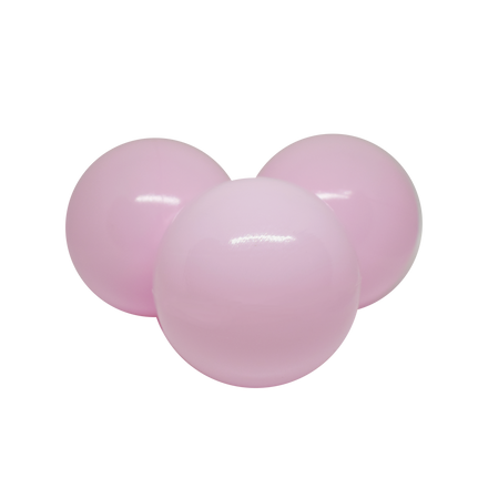 Moje set ballen baby roos voor het ballenbad, op witte achtergrond