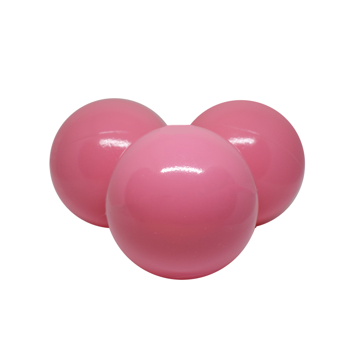 Moje set ballen oud roze voor het ballenbad, op witte achtergrond