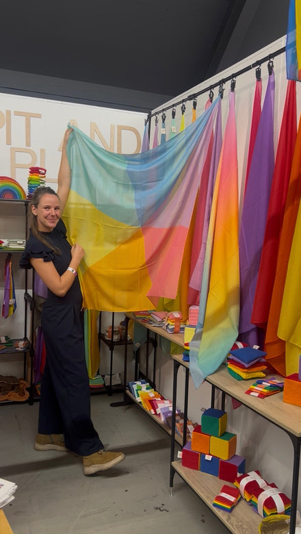 Pit & Play Pastel Colorblock speeldoek, sfeerbeeld