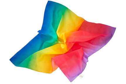 Pit & Play Rainbow Fade speeldoek, detail van het kleurverloop