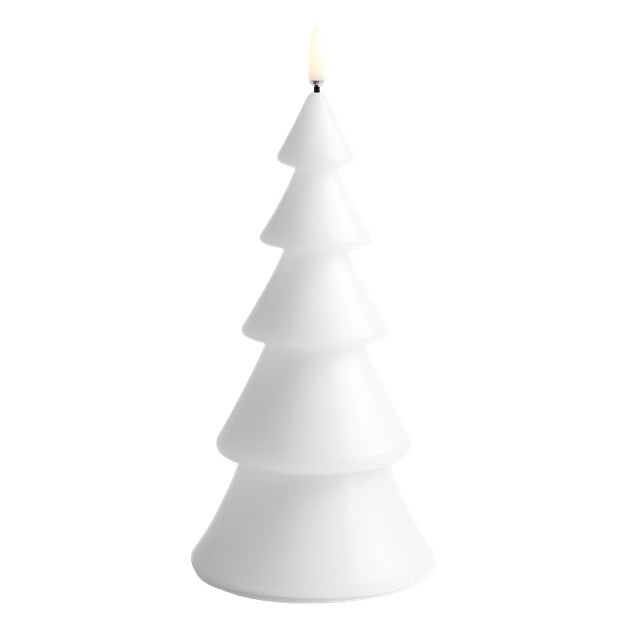 Uyuni LED kaars kerstboom slank model Nordic White op witte achtergrond