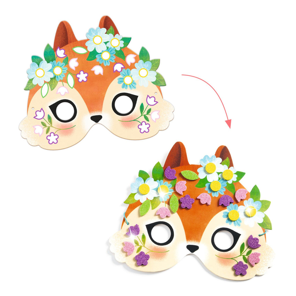 Mozaïek Bosdieren van Djeco met zelfklevende glittermozaïekstickers, bij De Gele Flamingo
