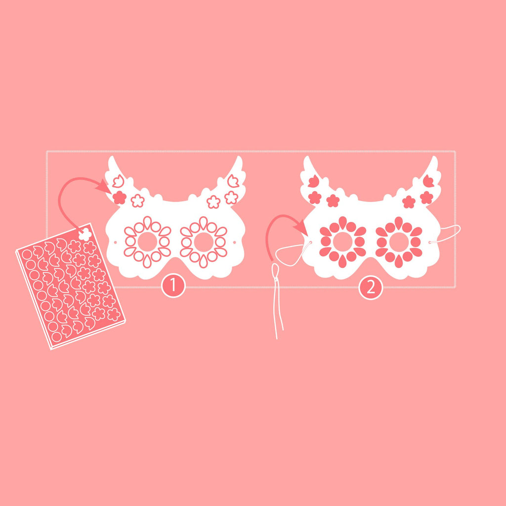 Knutselset Mozaïek Bosdieren van Djeco, dierenmaskers voor een verkleedfeestje, De Gele Flamingo