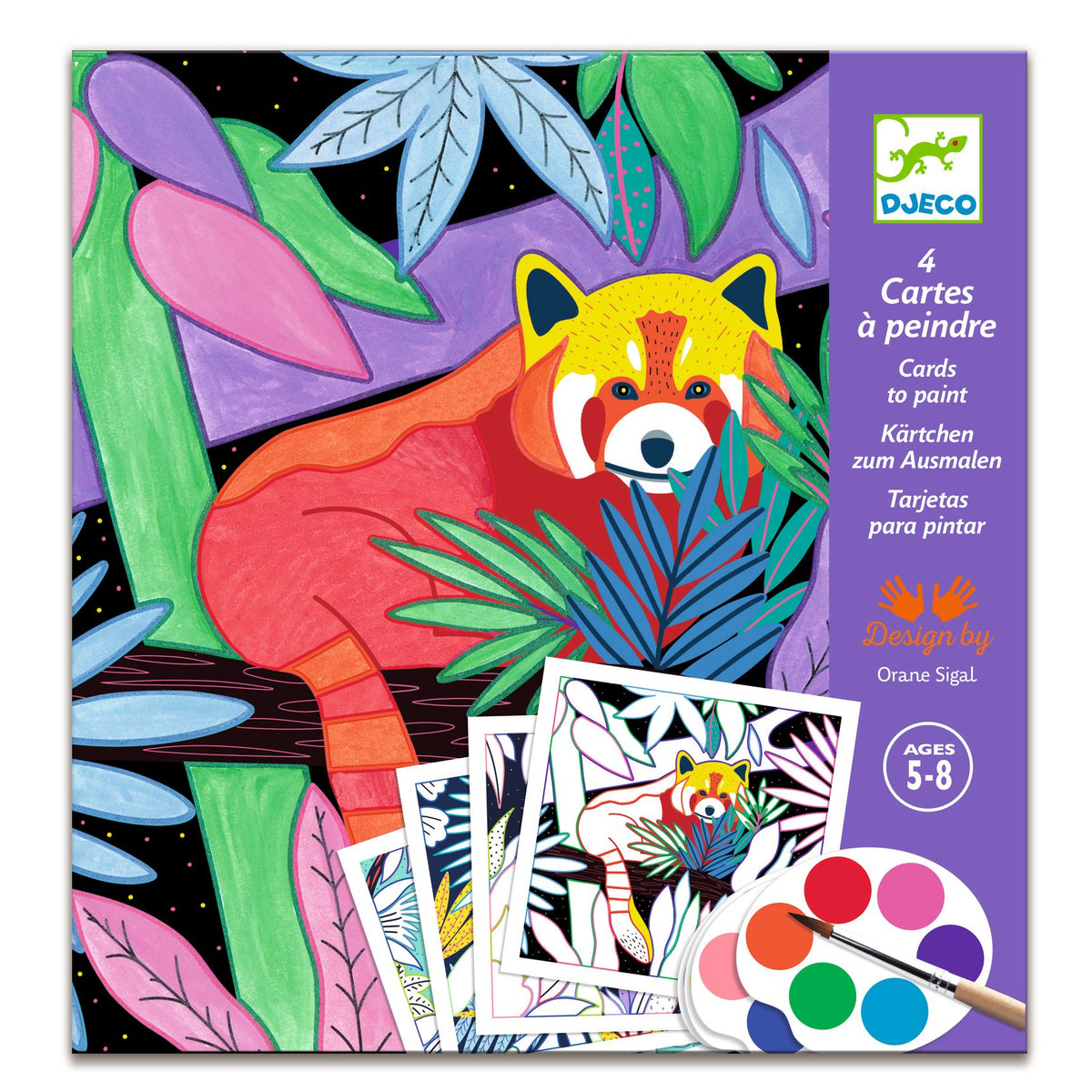 Djeco schilderspalet Selva met junglethema, complete schilderset bij De Gele Flamingo