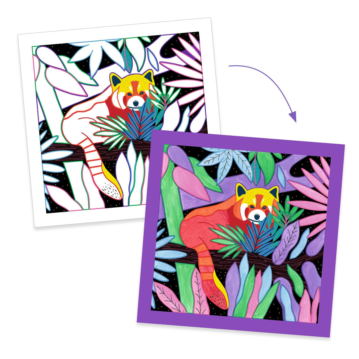 Djeco schilderspalet Selva met junglethema, complete schilderset bij De Gele Flamingo