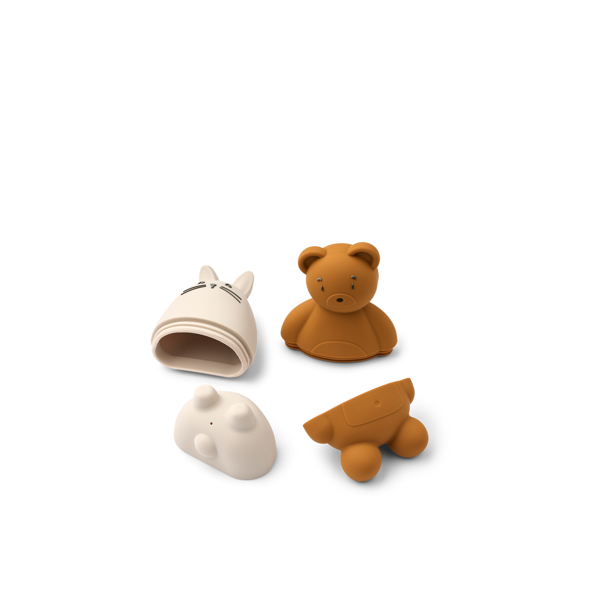 * Liewood Duncan Classic Silicone Bad Speeltjes | Sandy / Mustard Mix