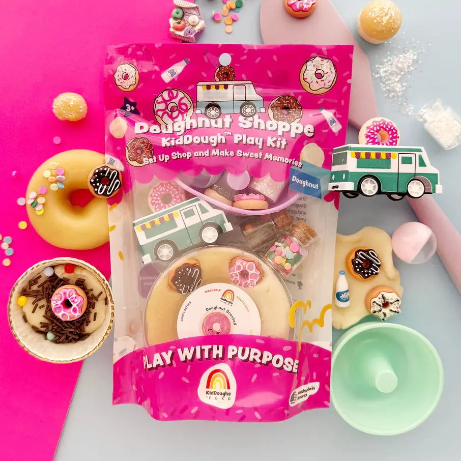 Earth Grown KidDoughs Klei Speelset Donutwinkel met donutfoodtruck, bij De Gele Flamingo