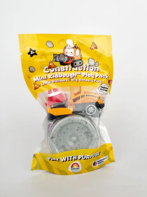 Earth Grown KidDoughs Mini Klei Speelset Constructie met bouwplaatsthema, bij De Gele Flamingo