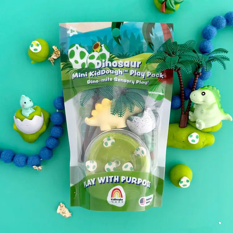 Earth Grown KidDoughs Mini Klei Speelset Dinosaurus met dino-ei, bij De Gele Flamingo