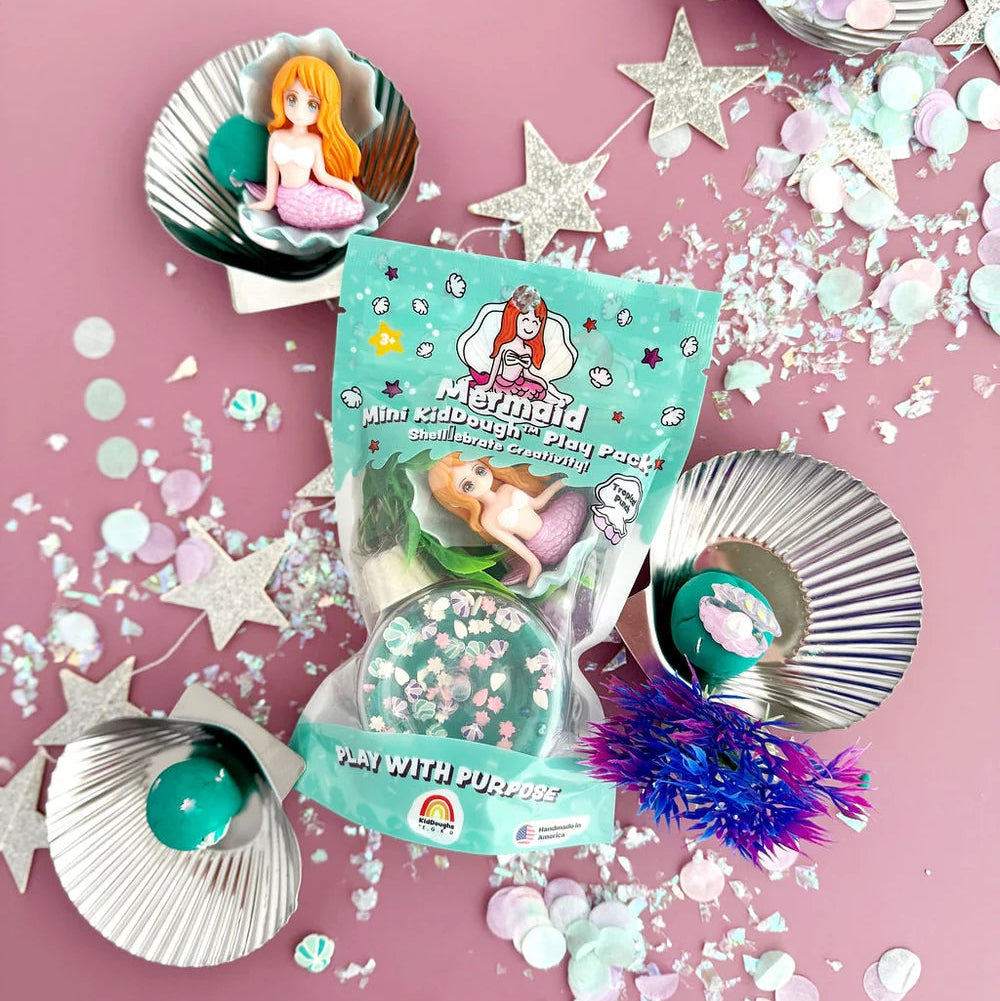 Earth Grown KidDoughs klei speelset Mini Zeemeermin met onderwaterthema, bij De Gele Flamingo.