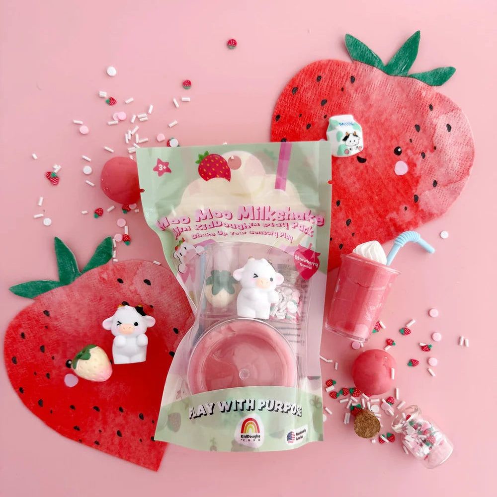 Earth Grown KidDoughs Mini Klei Speelset Moo Moo Milkshake, bij De Gele Flamingo