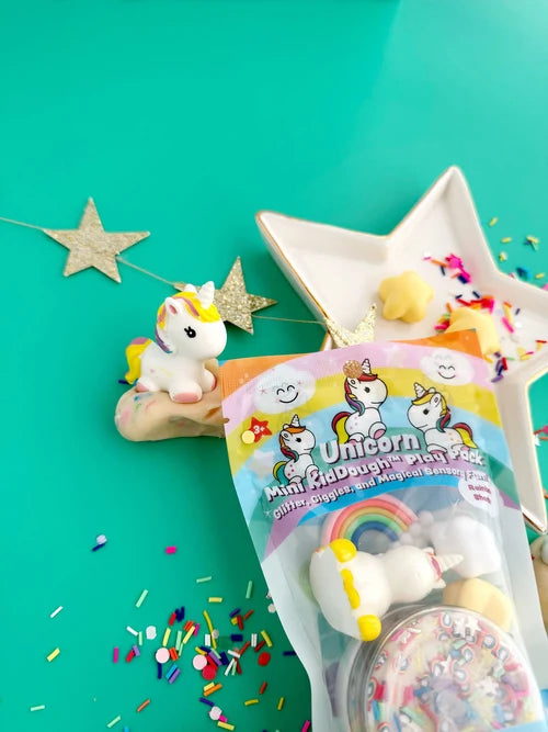 Earth Grown KidDoughs Mini Klei Speelset Unicorn met eenhoorn, regenboog en ster, bij De Gele Flamingo