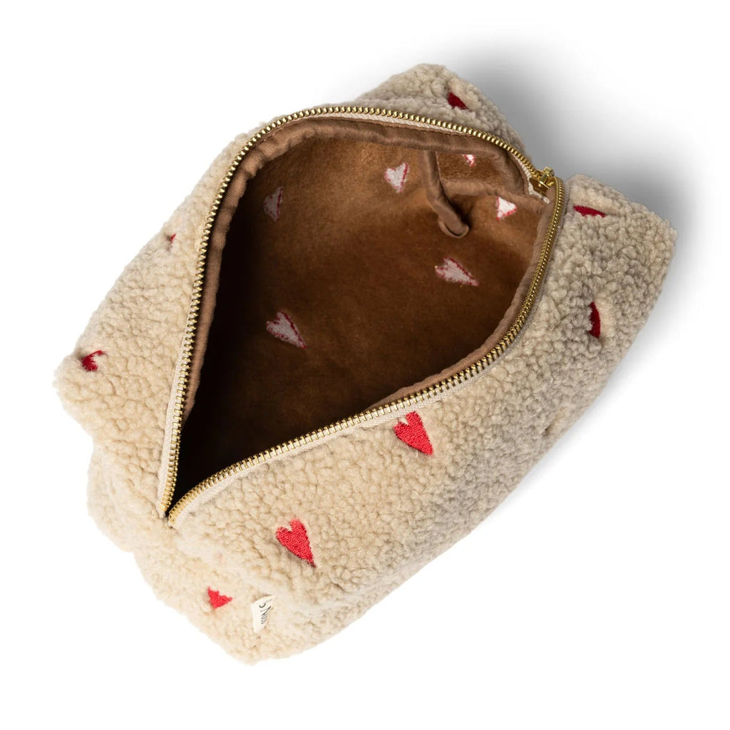 Studio Noos Teddy Pouch | Ecru Hearts