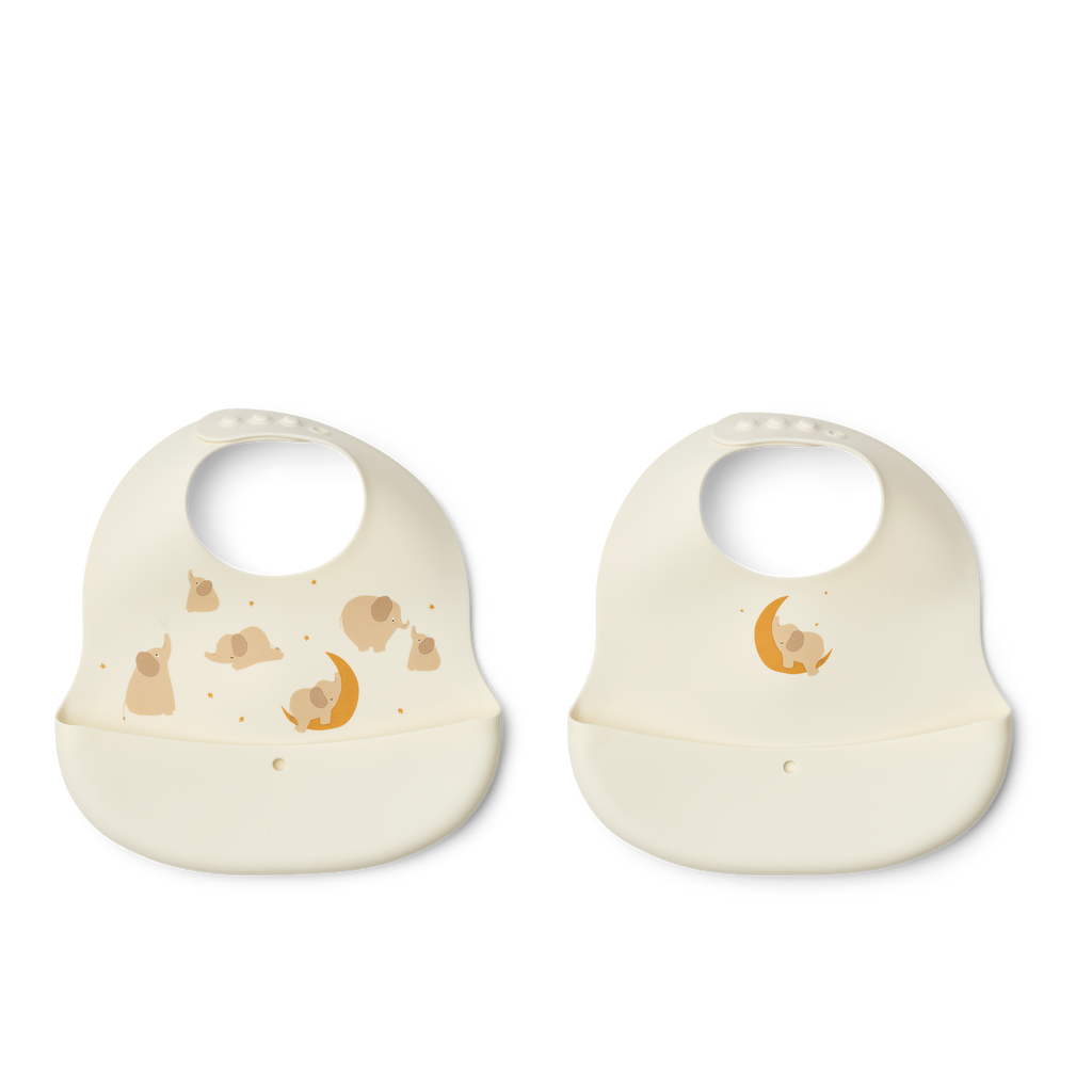 * Liewood Ember Printed Slab 2-Pack | Elephant / Creme De La Creme