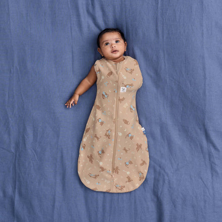 Cocoon inbakerslaapzak Melody van Ergopouch met aansluitende pasvorm voor baby, De Gele Flamingo