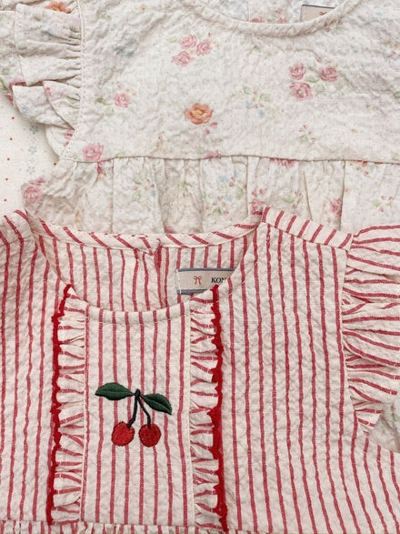 * Konges Sløjd Rompertje Ellie Frill | Amour Stripe