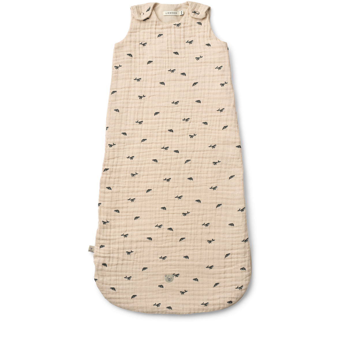 * Liewood Flora Printed Slaapzak 0M+ | Mini Whale / Sandy