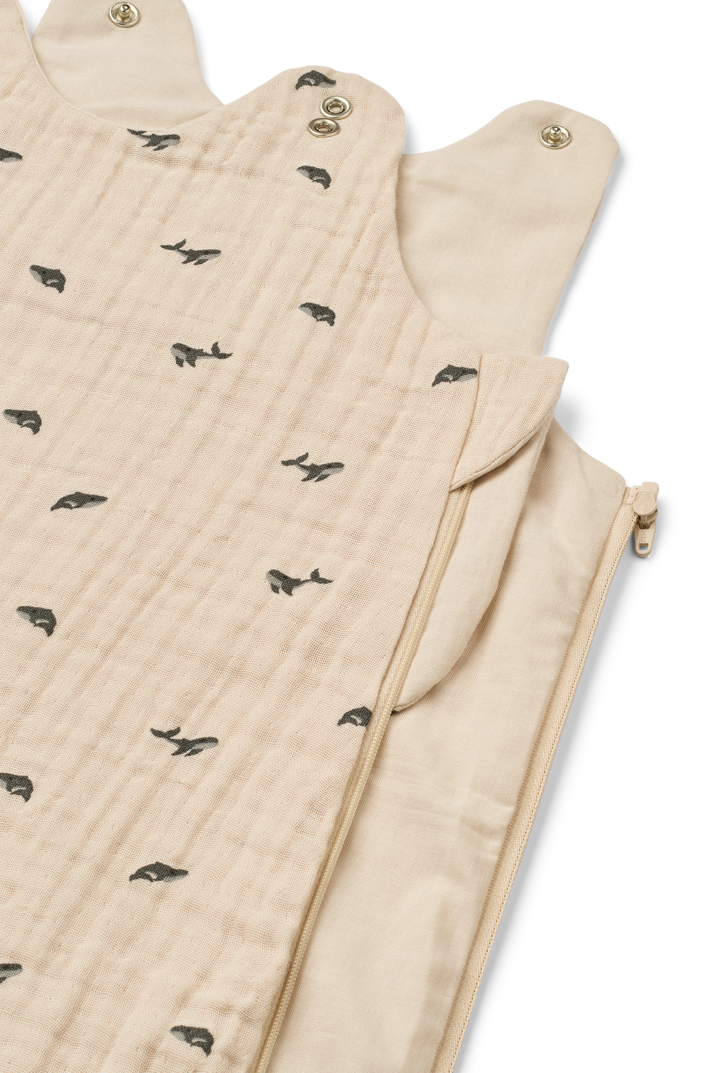 * Liewood Flora Printed Slaapzak 0M+ | Mini Whale / Sandy