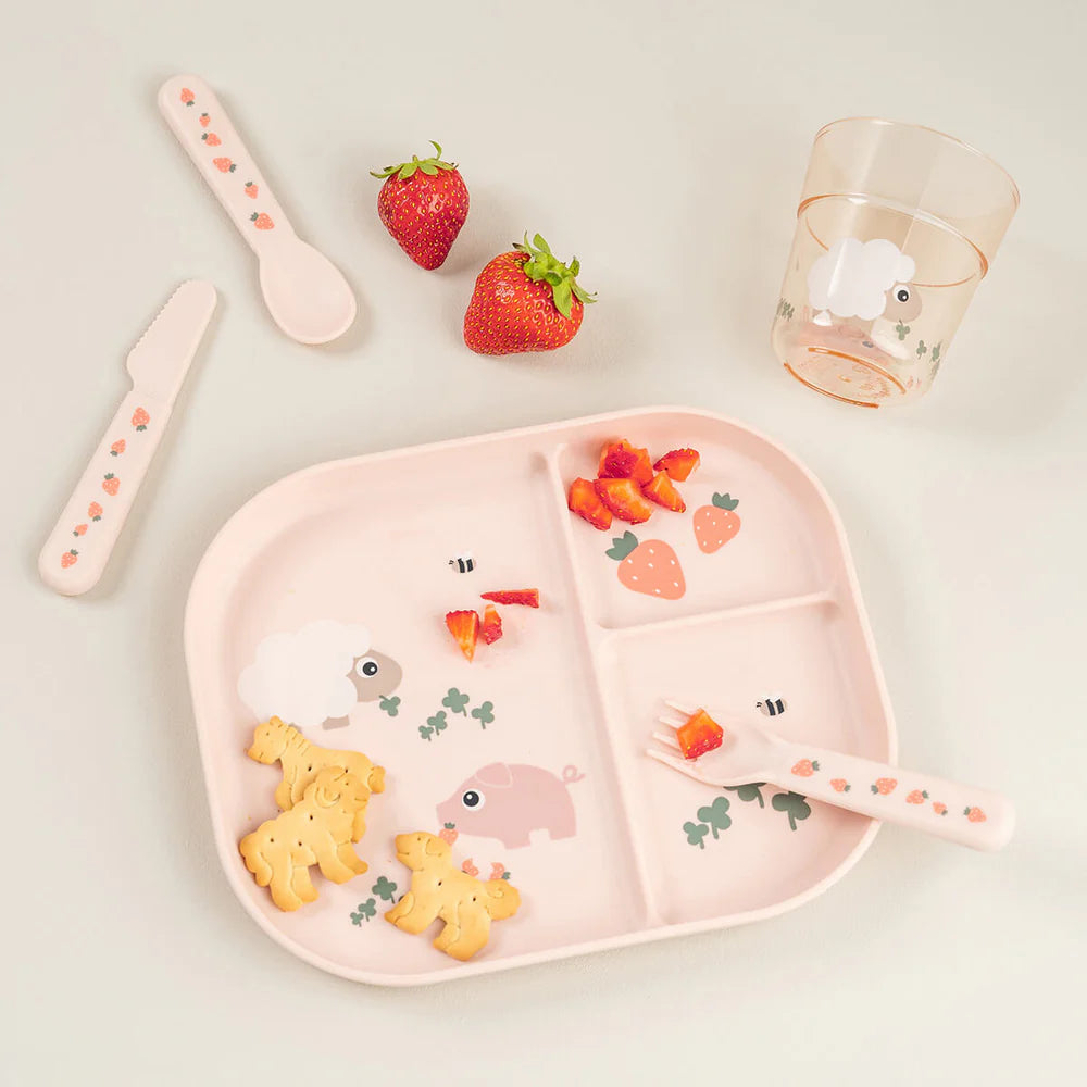 Done By Deer Foodie Bord Met Vakjes Tiny Farm Powder