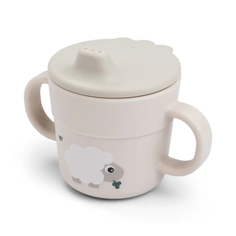 Done By Deer Siliconen Tuit Drinkbeker | Tiny Farm Sand