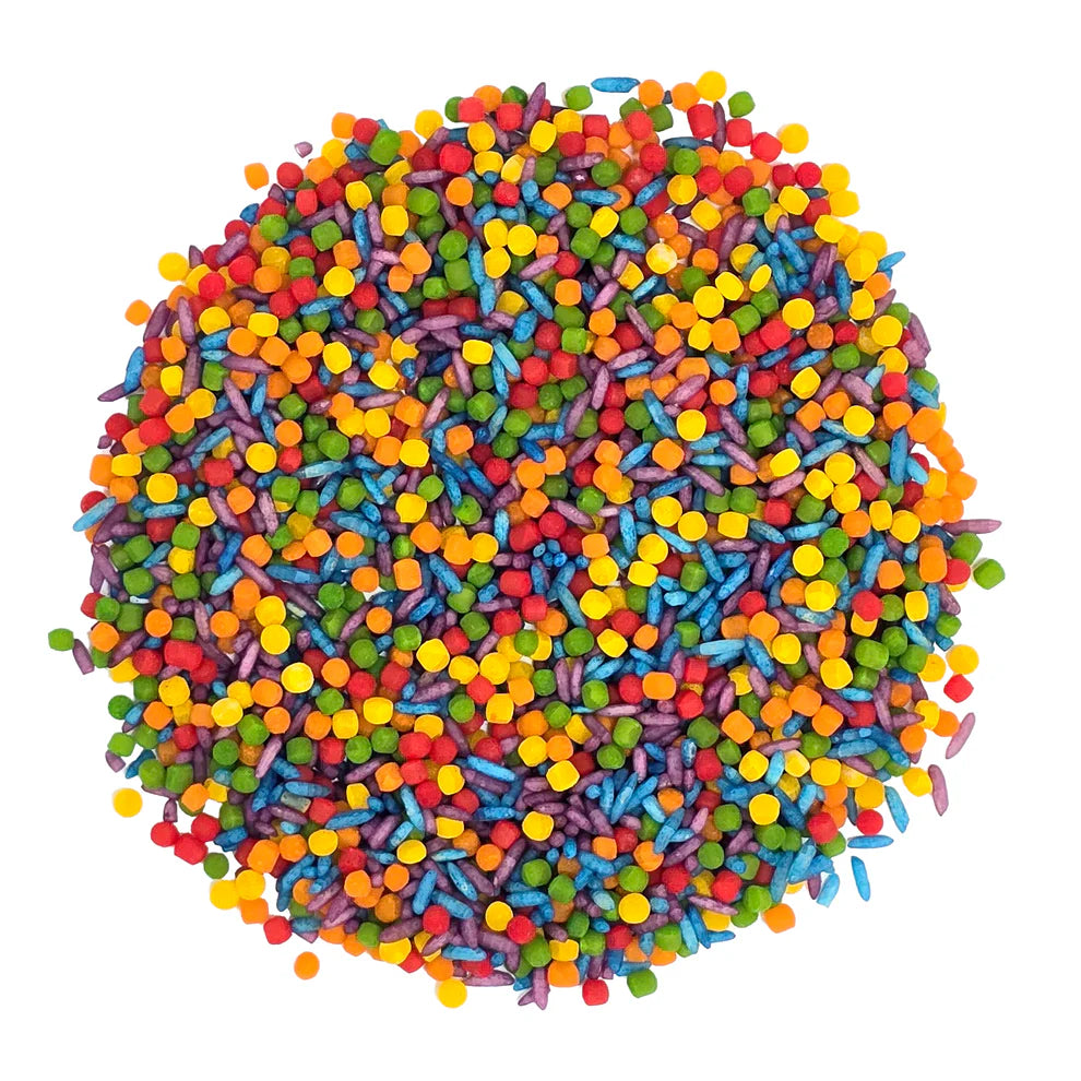Grennn Color Dots Feest Mix, 300 gram speelparels voor de sensorische speelbak, bij De Gele Flamingo