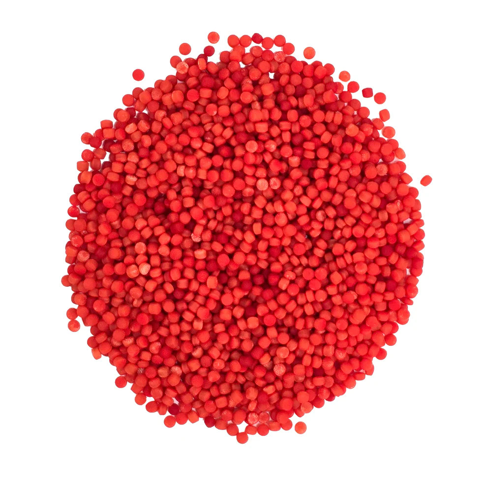 Grennn Color Dots in rood, 300 gram speelparels met voedselveilige kleurstof, bij De Gele Flamingo