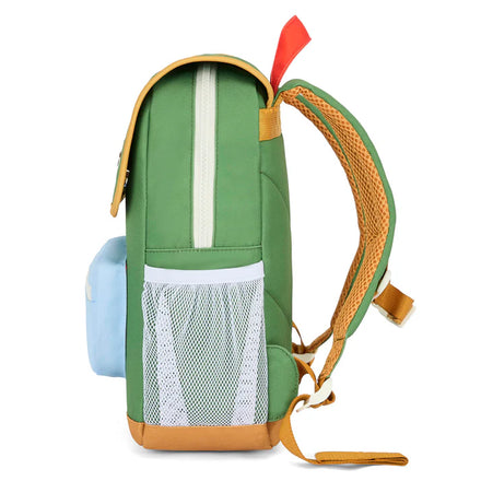 Hello Hossy Rugzak Mini Green Lake +6Y kinderrugzak - achterzijde met rugpaneel