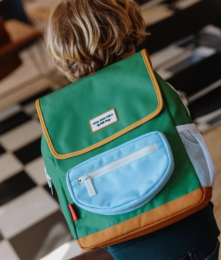 Hello Hossy Rugzak Mini Green Lake +6Y kinderrugzak - detail van de print
