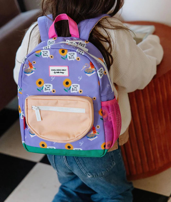 Rugzak Sunflower 2-5Y van Hello Hossy, 26 x 9 x 33 cm en 250 gram, bij De Gele Flamingo