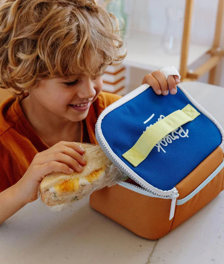 Hello Hossy Thermische Lunchtas Mini Blue Canyon weegt slechts 200 gram, De Gele Flamingo.