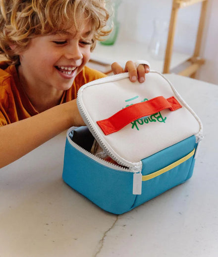Hello Hossy Thermische Lunchtas Mini Sky Pop van 3 liter met draaghandvat, De Gele Flamingo.