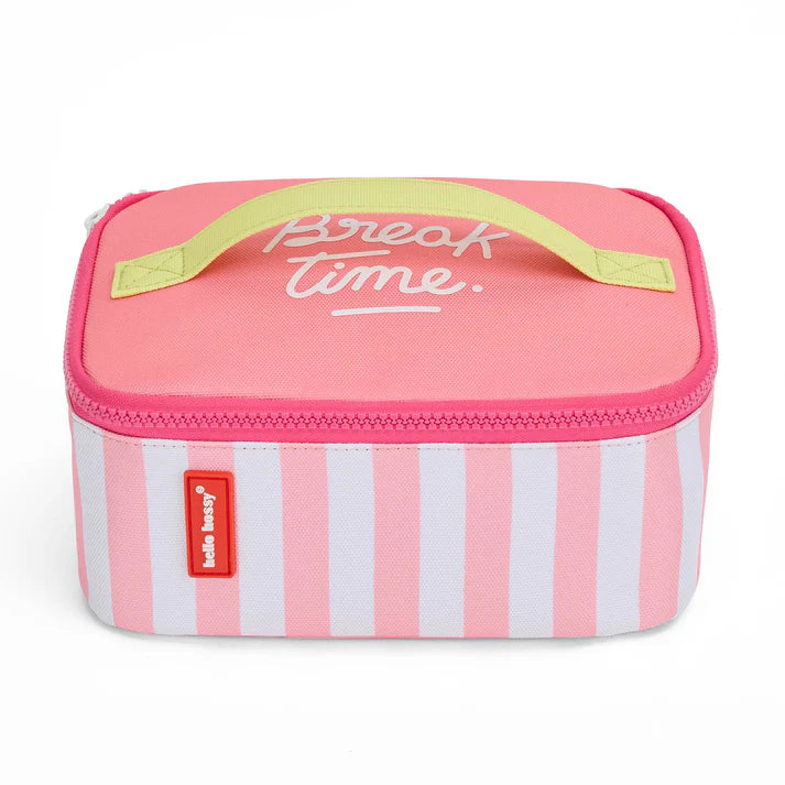 Hello Hossy Thermische Lunchtas Pink Stripes vooraanzicht
