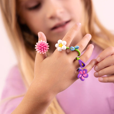 HeyClay Bijoux Rings Boetseerklei | Bloemen (3 potjes)