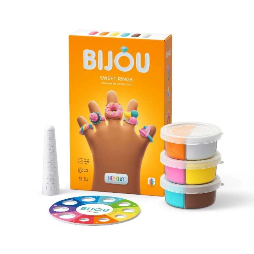 HeyClay Bijoux Rings Boetseerklei | Snoepjes (3 potjes)