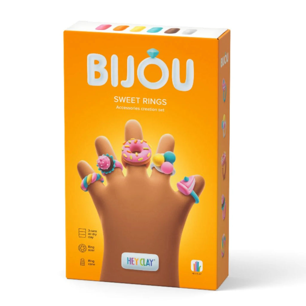 HeyClay Bijoux Rings Boetseerklei | Snoepjes (3 potjes)