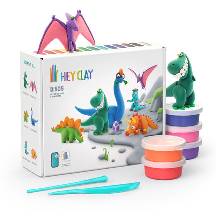 HeyClay Boetseerklei | Dinos (15 potjes)