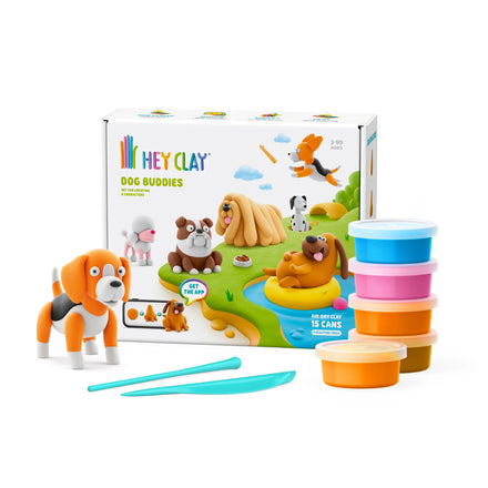 HeyClay Boetseerklei | Dog Buddies (15 potjes)