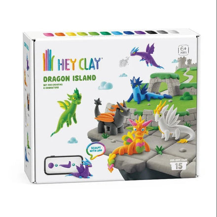 HeyClay Boetseerklei | Dragon Island (15 potjes)