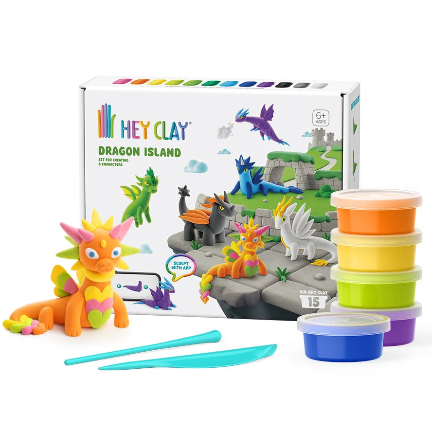 HeyClay Boetseerklei | Dragon Island (15 potjes)